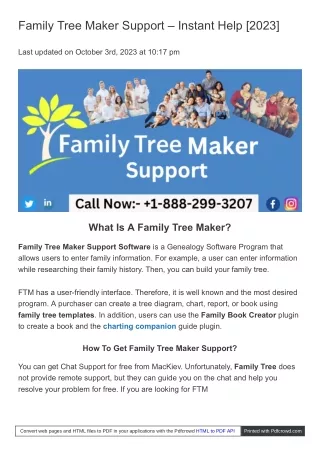 family tree maker support instant help 2023