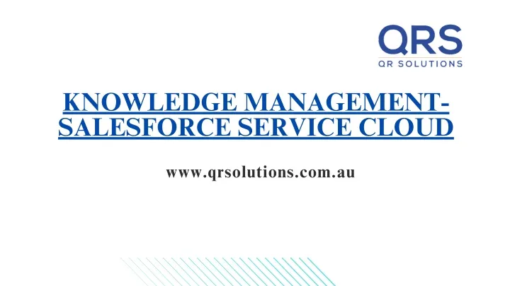 knowledge management salesforce service cloud