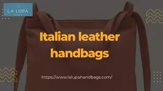 italian leather handbags