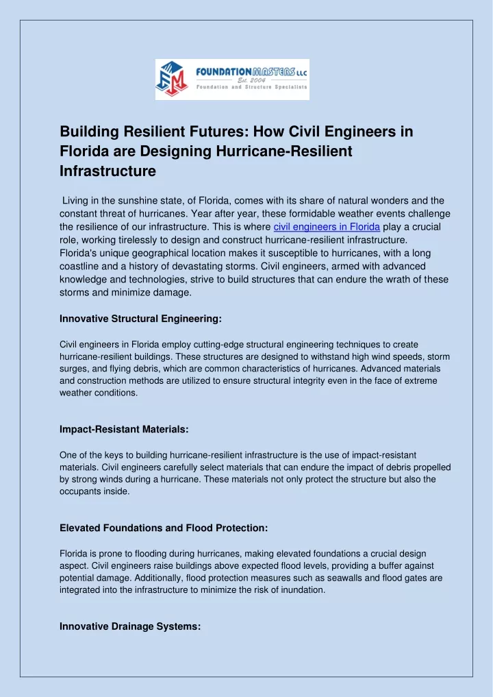 building resilient futures how civil engineers