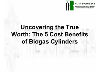 Uncovering the True Worth The 5 Cost Benefits of Biogas Cylinders