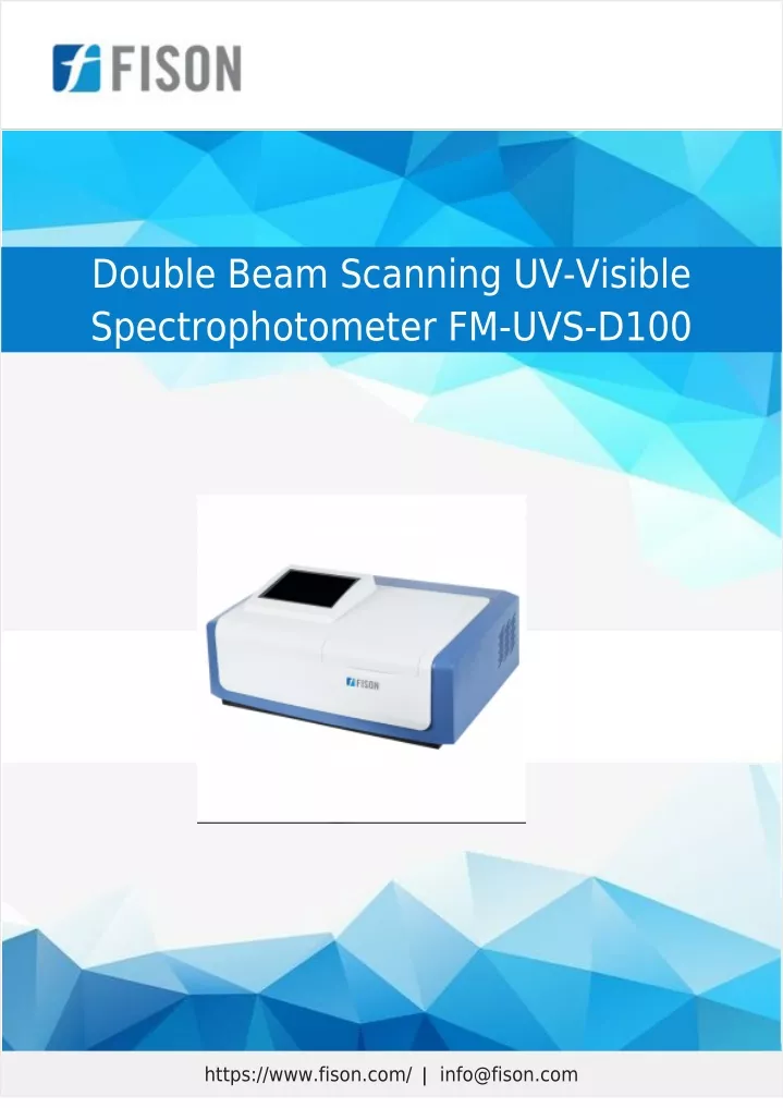 double beam scanning uv visible spectrophotometer