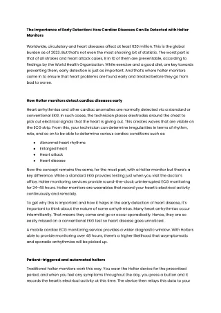 The Importance of Early Detection How Cardiac Diseases Can Be Detected with Holter Monitors.docx (1)