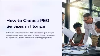 How to Choose PEO Services in Florida