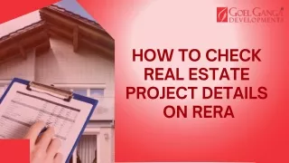 How To Check  Real Estate  Project Details  On RERA