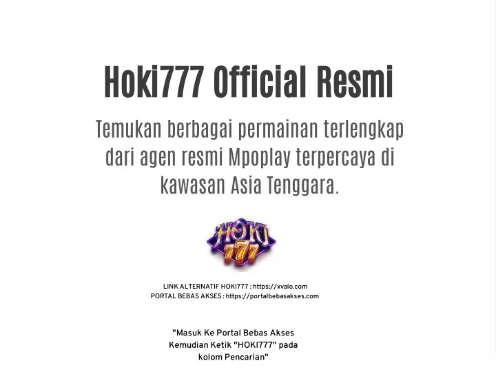 hoki777 official resmi temukan berbagai permainan