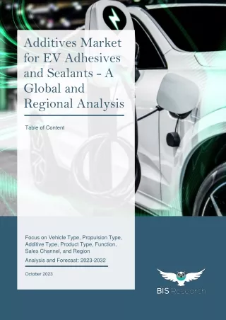 additives market for ev adhesives and sealants