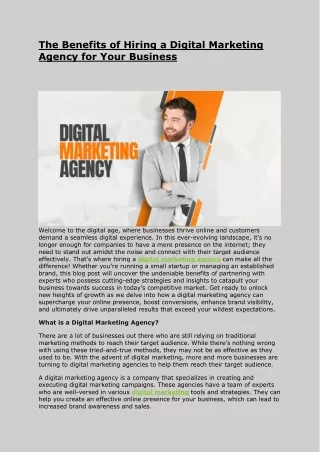 The Benefits of Hiring a Digital Marketing Agency for Your Business |Blazontek