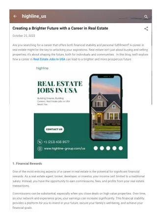 Creating a Brighter Future with a Career in Real Estate