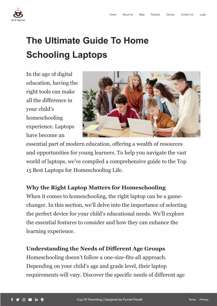 the ultimate guide to home schooling laptops