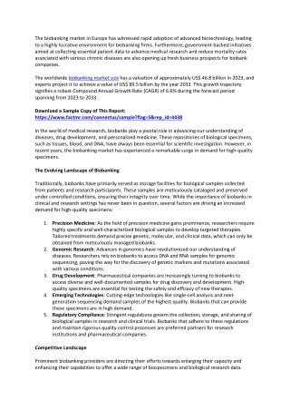 the biobanking market in europe has witnessed