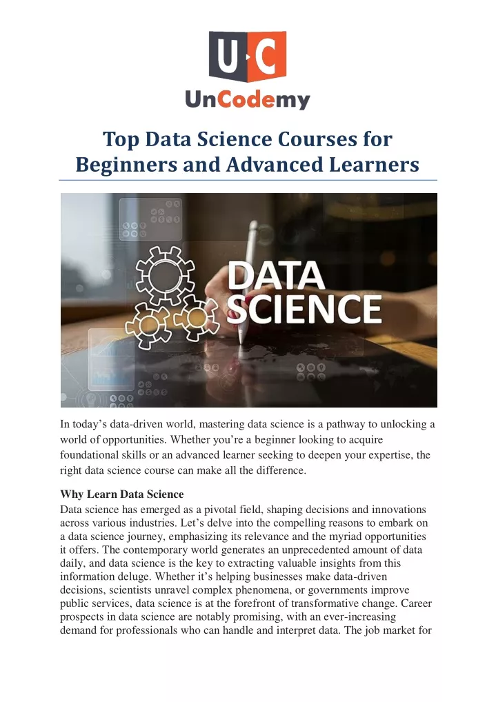 top data science courses for beginners