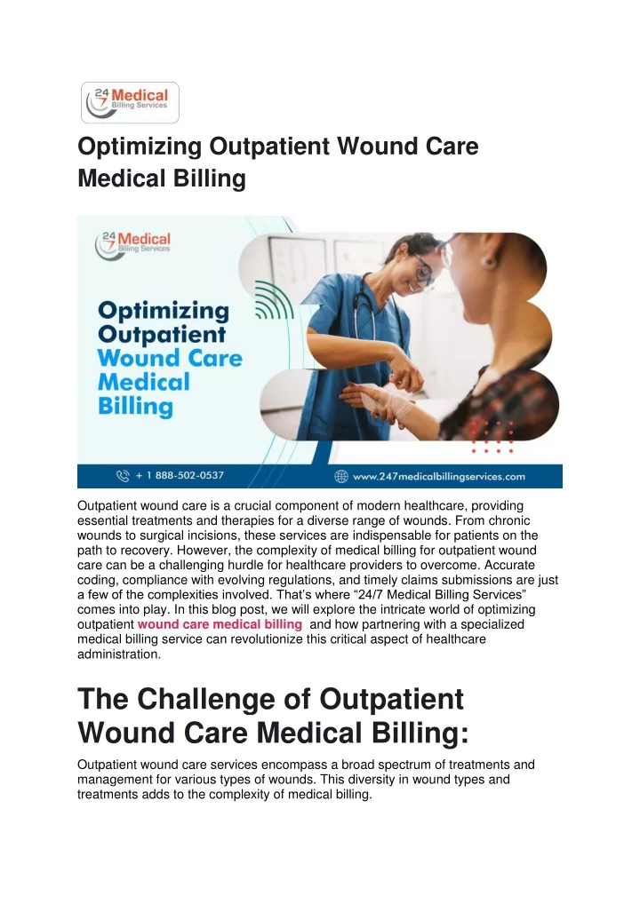 optimizing outpatient wound care medical billing