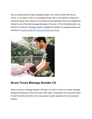 Massage Boulder CO_ Feel Better with one of the Best Massage Therapist in Colorado