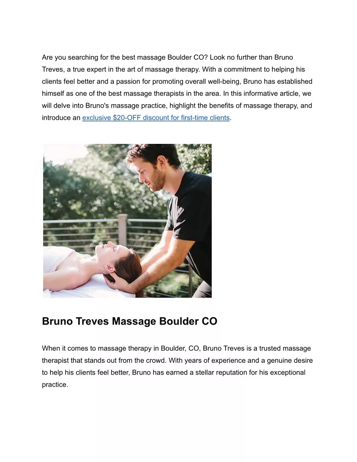 are you searching for the best massage boulder