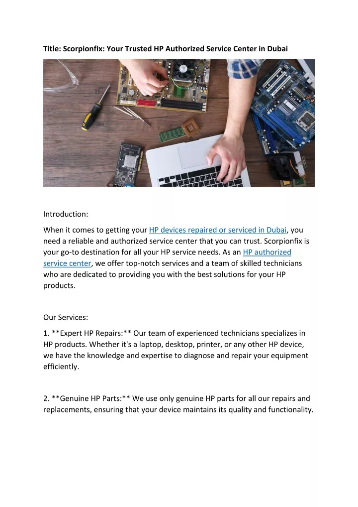 title scorpionfix your trusted hp authorized