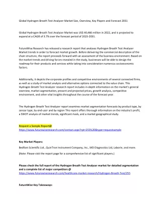 global hydrogen breath test analyzer market size