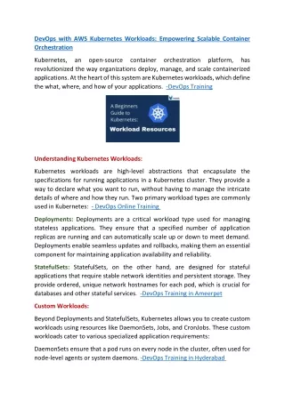 devops with aws kubernetes workloads empowering