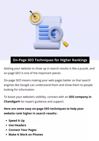 on page seo techniques for higher rankings