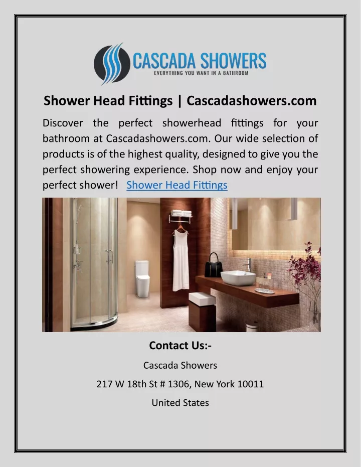 shower head fittings cascadashowers com