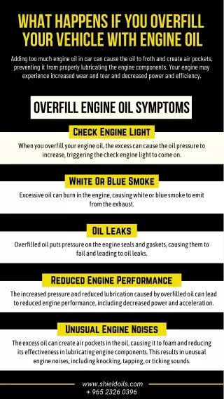What Happens If You Overfill  Your Vehicle With Engine Oil