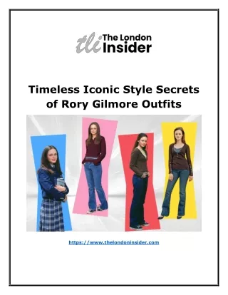 The Fashion Evolution of Rory Gilmore Outfit