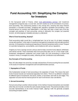 Fund Accounting 101 Simplifying the Complex for Investors