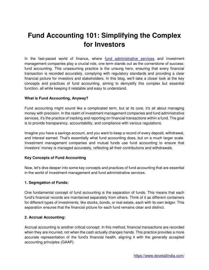 fund accounting 101 simplifying the complex