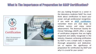 What Is The Importance of Preparation for ASCP Certification