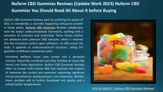 Nufarm CBD Gummies Reviews