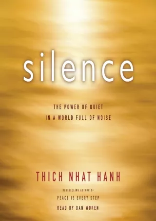 Read ebook [PDF] Silence: The Power of Quiet in a World Full of Noise