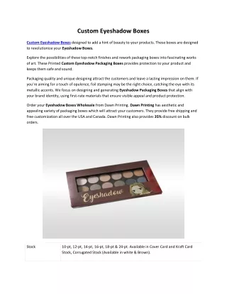 custom eyeshadow boxes