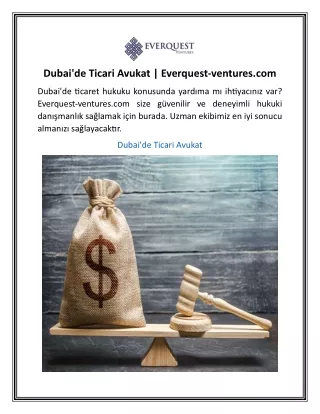 Dubai'de Ticari Avukat  Everquest-ventures