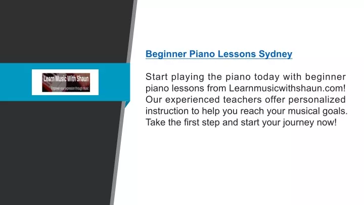 beginner piano lessons sydney