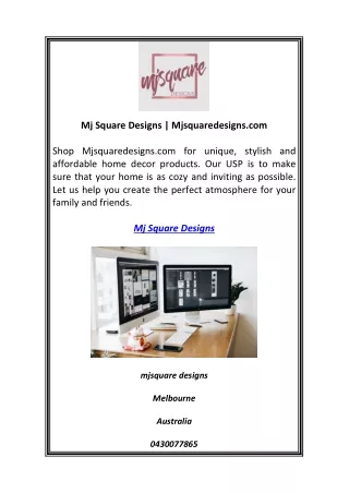 Mj Square Designs | Mjsquaredesigns.com