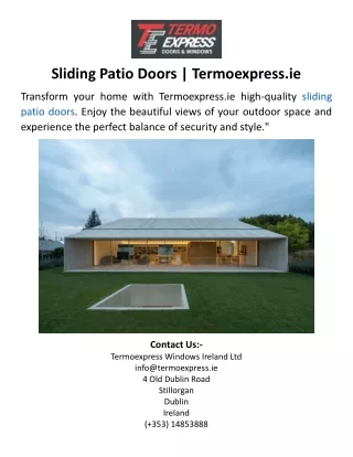 Sliding Patio Doors Termoexpress.ie