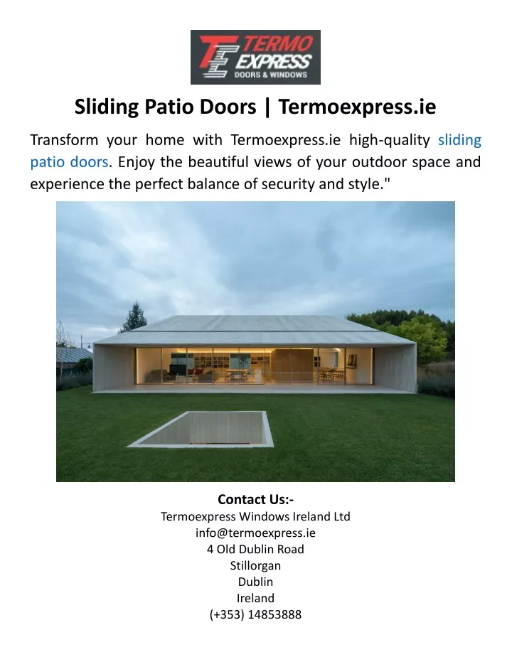 sliding patio doors termoexpress ie