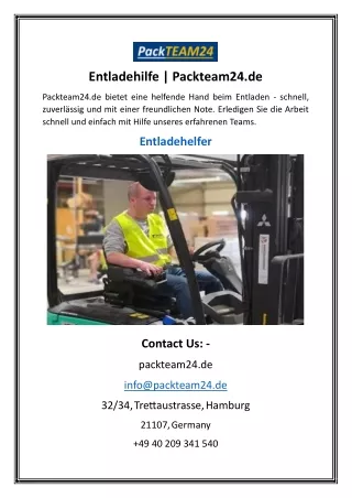 entladehilfe packteam24 de