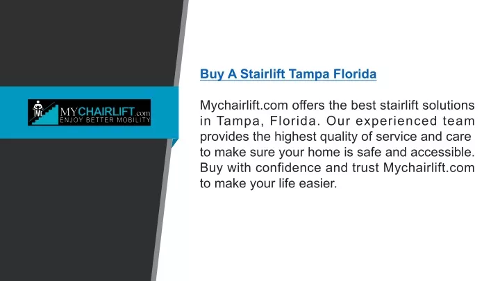 buy a stairlift tampa florida