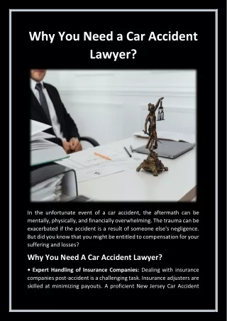Why You Need a Car Accident Lawyer?