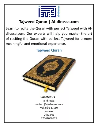 Tajweed Quran Al-dirassa