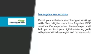 Los Angeles Seo Services | 5borodigital.com