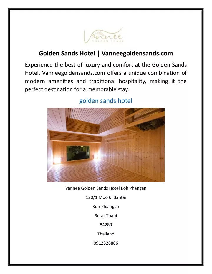 golden sands hotel vanneegoldensands com