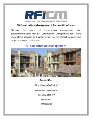rfi construction management blacksmithsoft com