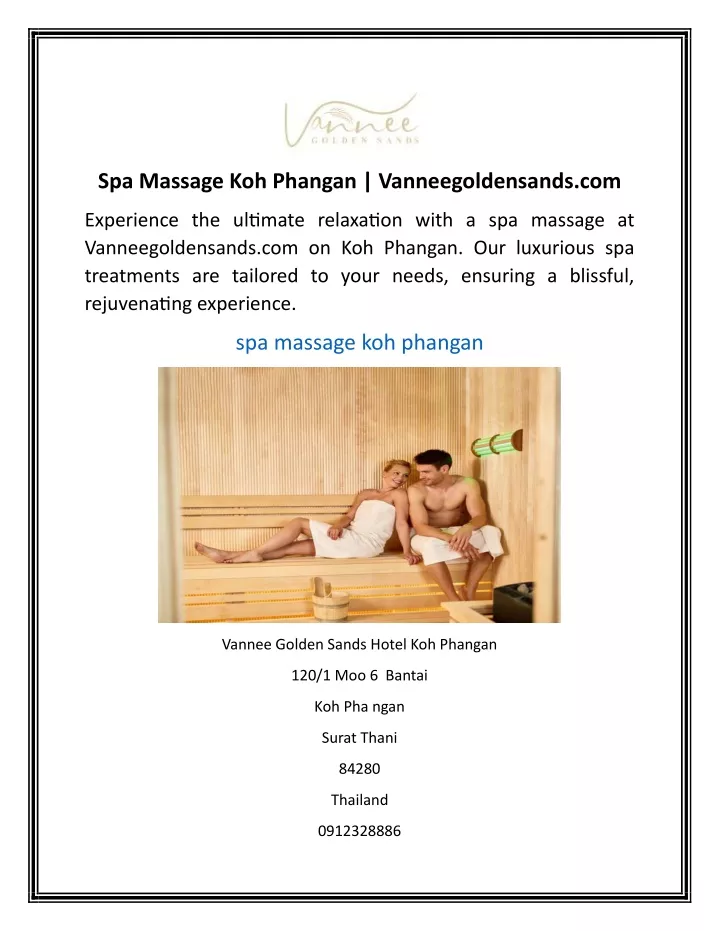 Ppt Spa Massage Koh Phangan Powerpoint