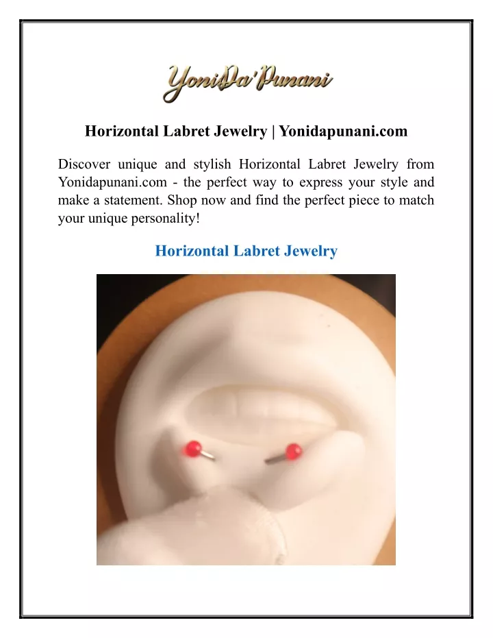 horizontal labret jewelry yonidapunani com