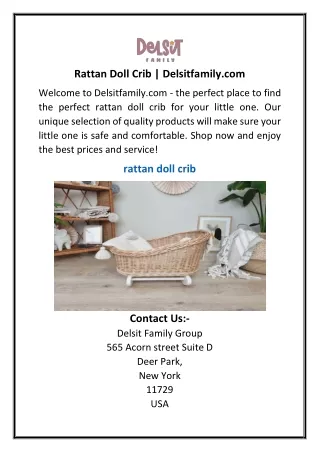 Rattan Doll Crib  Delsitfamily.com