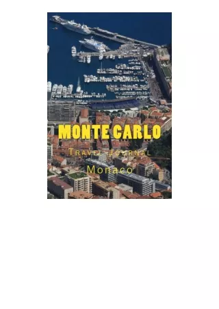 Ebook download Monte Carlo Monaco Travel Journal 150 Lined Pages for ipad