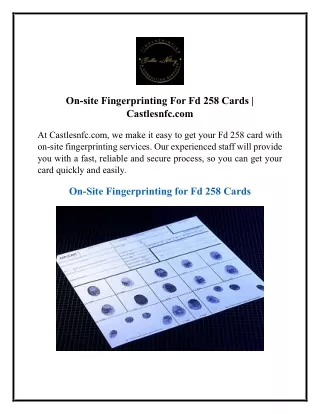 On-site Fingerprinting For Fd 258 Cards  Castlesnfc.com