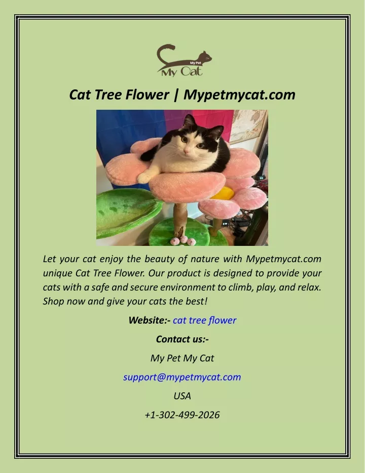 cat tree flower mypetmycat com